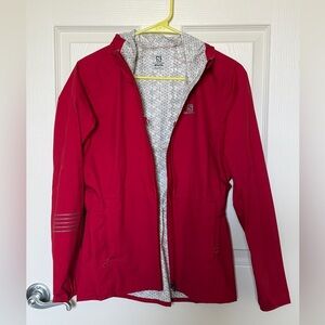 New!Salomon Women's Vibrant Red Running Jacket